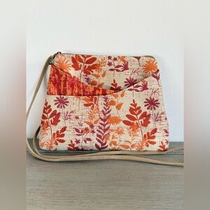 Maruca Sparrow Handmade Jacquard Crossbody Bag Autumn Botanical Floral Boulder